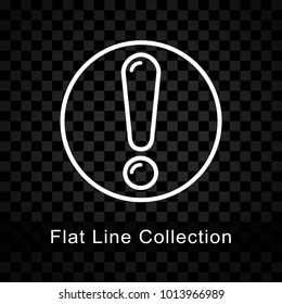 Illustration of exclamation mark icon on checkered background