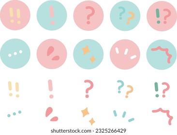 Illustration of Exclamation mark : set