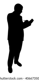 illustration of an executive with a folder