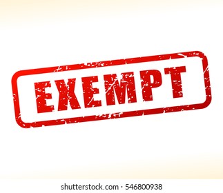 Illustration of exempt text 