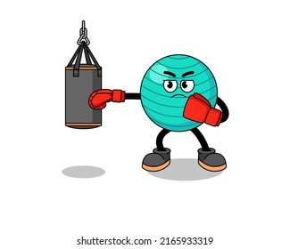 Illustration von Trainingsball Boxer , Charaktergestaltung