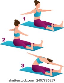 Illustration of the exercise step by step