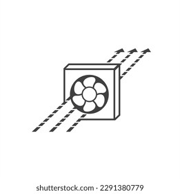 illustration of exhaust fan, vector art.