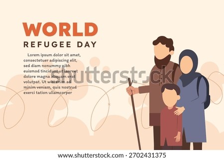 An illustration of an exiled family, capturing the humanitarian suffering of the banished.
