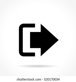 Illustration of exit icon on white background