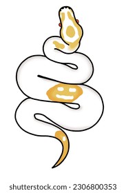 Illustration Exotic pet Ballpython Snake pumpkin morph
