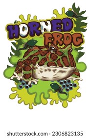 Illustration Exotic pet Hornfrog graphic