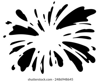 Illustration of an explosion effect_Silhouette