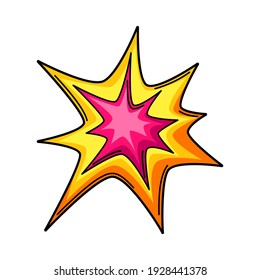 Illustration of explosion. Gaming creative illustration. Trendy symbol in modern cartoon style.