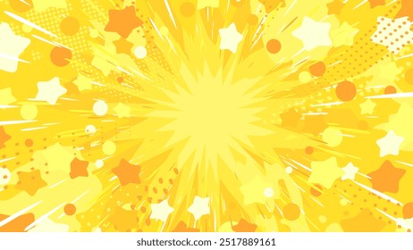 Illustration of explosion light and star spread effect