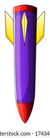 Illustration of an explosive bomb on a white background