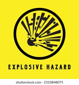 The Illustration of Explosive Hazard Symbol
