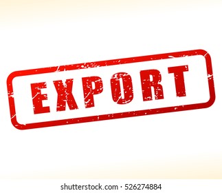 Illustration of export stamp on white background