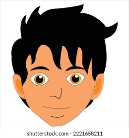 illustration the expression is smiling happily