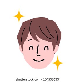 
Illustration of the expression of a young man
