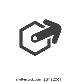 illustration of external symbol, vector art.