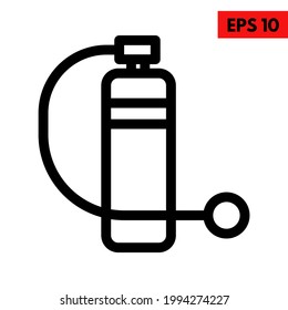 illustration of extinguisher line icon