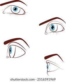 Ilustración de un ojo con ángeles