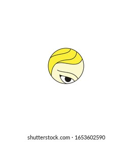 Illustration eye ball logo vector for beauty saloon sign symbol