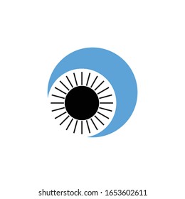 Illustration eye ball logo vector for beauty saloon sign symbol