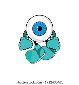 Ilustración de una mascota de carácter visual