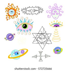  illustration of an eye doodle