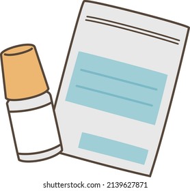 Ilustración de colirios y bolsos
