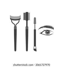 illustration of eye makeup, vector art.