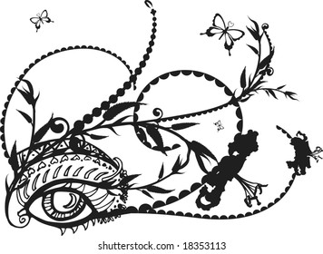 Illustration of the eye of nature.