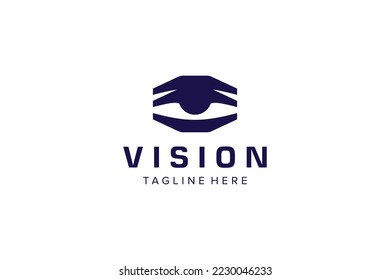 Illustration Eye Vision Visionary logo design idea
