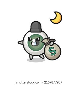 Illustration of eyeball cartoon is stolen the money , cute style design for t shirt, sticker, logo element