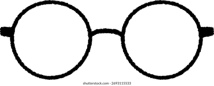 Illustration of eyeglass frames. Round glasses