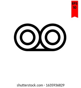 illustration of eyeglasses flat icon