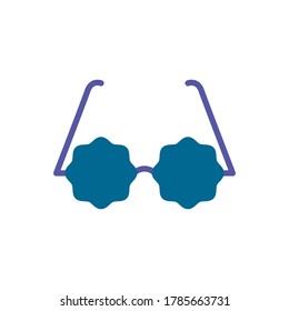 Illustration Of Eyeglasses Flat Icon Design Vector Template