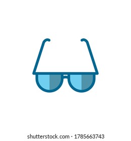Illustration Of Eyeglasses Flat Icon Design Vector Template
