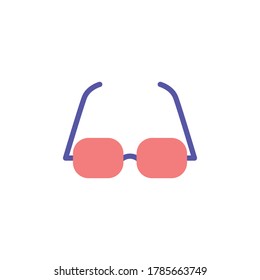 Illustration Of Eyeglasses Flat Icon Design Vector Template
