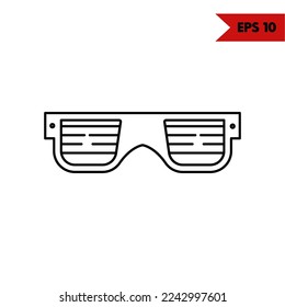 illustration of eyeglasses line icon