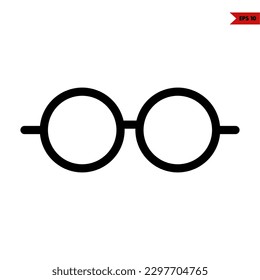 illustration of eyeglasses line icon 