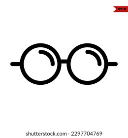 illustration of eyeglasses line icon 