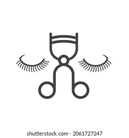 illustration of eyelash clipper, vector art.