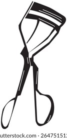 A ilustração do curler de cílios Silhueta