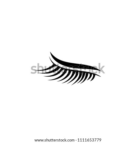 Illustration of eyelash logo design template isolated vector