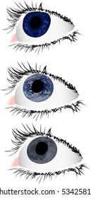 ilustración con ojos y diferentes reflexiones