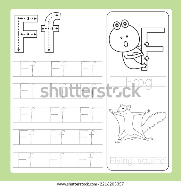 Illustration F Exercise Az Cartoon Vocabulary Stock Vector (Royalty ...