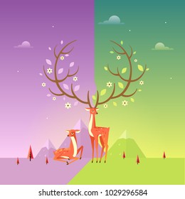illustration the fabulous deer