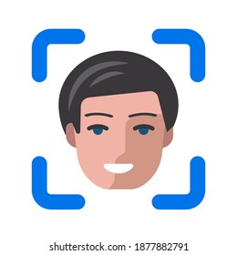 illustration of the face identification icon