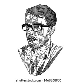 ILLUSTRATION FACE LINE THEMES VECTOR