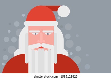 Illustration of  face of a Santa Claus