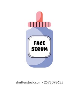 Illustration of Face Serum Bottle