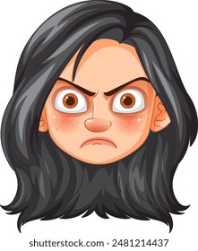 Illustration of a face showing anger